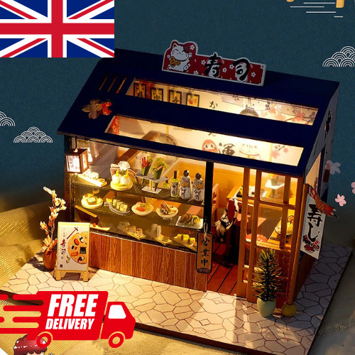 Diy mini wooden dollhouse with - mini,