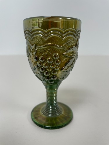 Carnival glass miniature green - carnival,