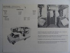 HIGHWAYMAN, (SHERPA), TRAILBLAZER/BUCANEER & MOTORHOME (BEDFORD CF250) LEAFLET