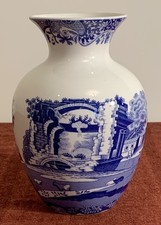 Spode blue italian vase - vase, 15cm