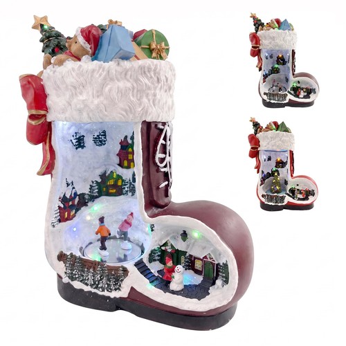 Christmas boot ornament moving - christmas,