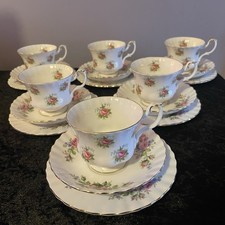Royal Albert Matched Moss Rose & Forget Me Not Rose ( good combination) 18 piece