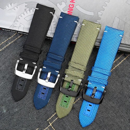 22mm nylon leather watch strap - 22mm,