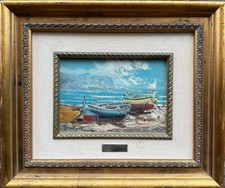 A. Mena : Seascape, signed oil