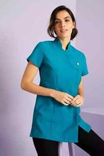 Simon Jersey Jade One Button and Zipper Beauticians Tunic - Size 8