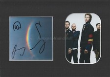 Coldplay Hand Signed A4 Mount, Autograph, Moon Music Chris Martin Parachutes
