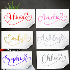 Custom Personalised Name/Word Cut-Vinyl Decal Sticker Fancy Script Font Styles