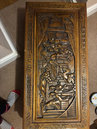 Antique oriental carved wood - oriental,