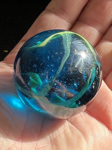 Large blue yellow glass - large,