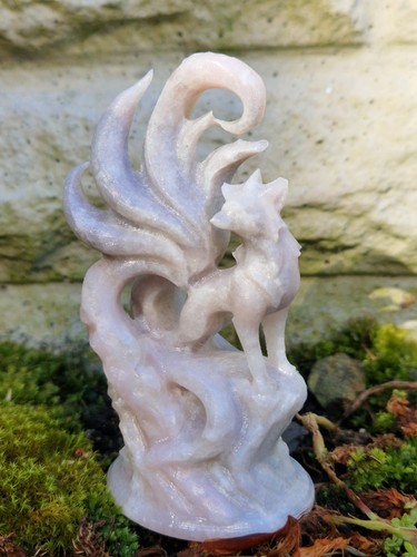 Hand carved tailed fox - tailed,