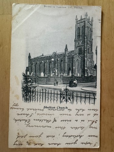Postcard shelton church - postcard,