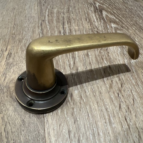 Vintage brass lever door - lever,