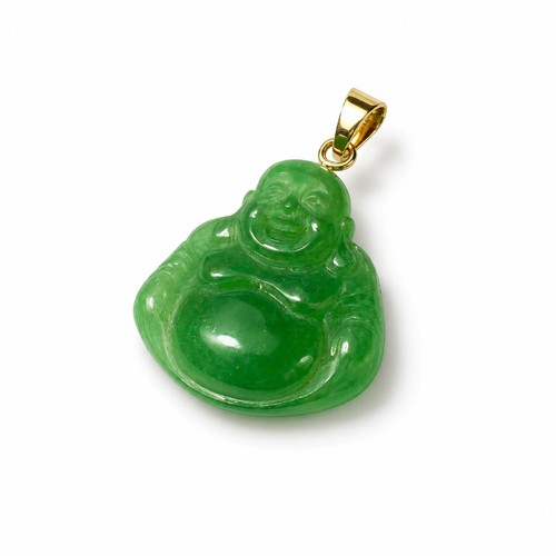 14k real gold - jade, happy