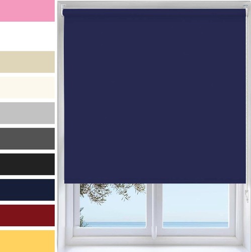 Roller blinds navy - navy, width