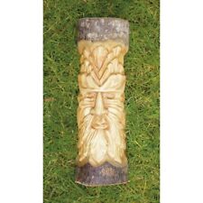 Wooden Green Man Half Log
