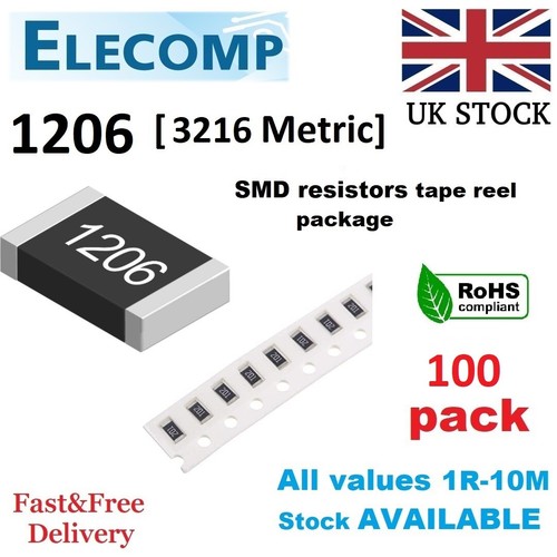 1206 smd resistors e24 - resistors, 5%