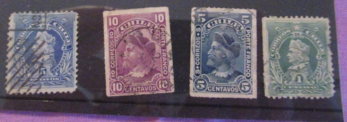 Collection chile stamps - chile, (a)