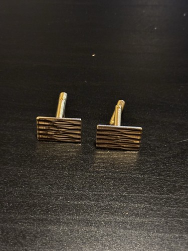 Gold tone rectangle - rectangle, vintage