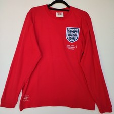 England 1966 Umbro World Cup Winners Away Long Sleeve Football Shirt Men's Large