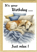 Saluki / Lurcher Dog Birthday