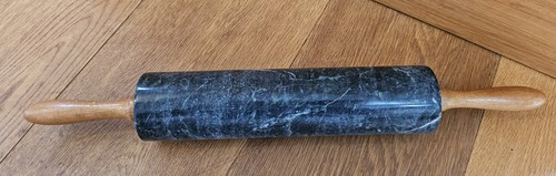 Green marble rolling pin - marble,