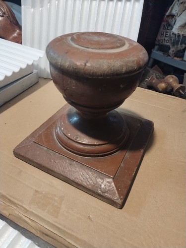 Large antique vtg oak - antique, newel