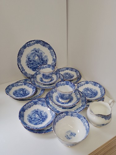 Heathcote china blue white - china-, blue&white