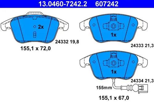 Brake pads 0460 7242 - brake, 13.0460-7242.2