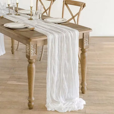 Rustic Boho Gauze Table Runner