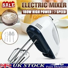7 Speed Electric Hand Held Mixer Electronic Handheld Whisk Food Blender Cake cz
