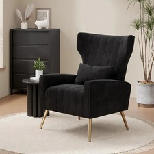 black Velvet Recliner Armchair