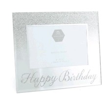 Happy Silver Glitter Birthday