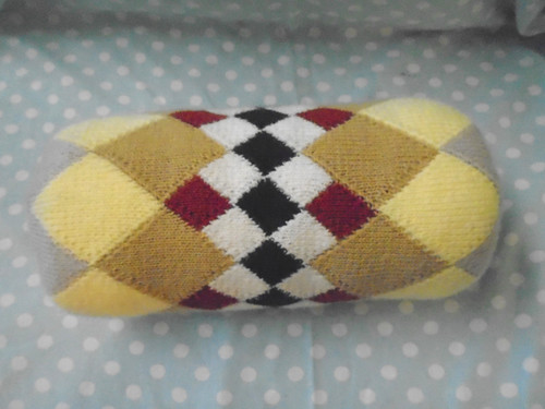 Vintage knitted bolster - knitted,