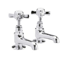 Traditional Crosshead Basin Taps - Chrome
