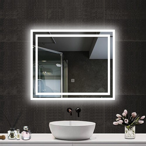 Illuminated bathroom mirror - illuminated,
