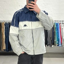 Kappa harrington jacket Mens XL blue full zip track jacket 90s retro streetwear