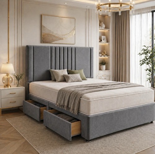 Reinforced divan bed - set, with
