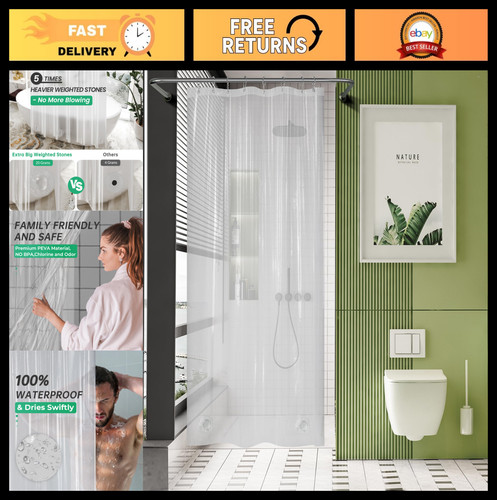 48x72 clear shower - 48x72, curtain