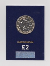 Queen Elizabeth II 2021 £2 coin, H.G. Wells BUNC in Change Checker Card