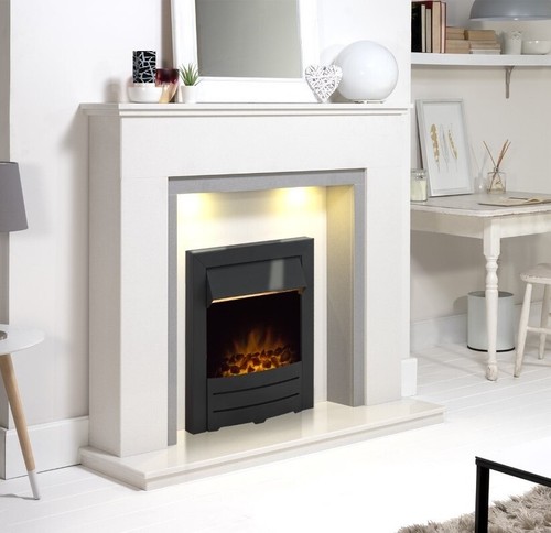 White marble stone grey - white,
