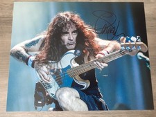 STEVE HARRIS IRON MAIDEN SIGNED 10 X 8 AUTOGRAPHED PHOTO LEGEND ..REAL
