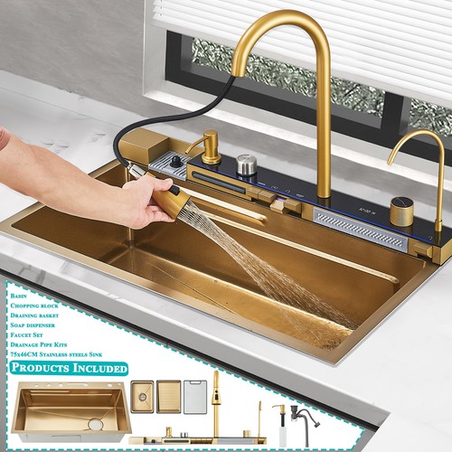 Led inset kitchen sink - led,