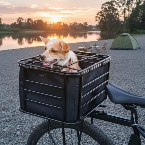 Rear folding bike basket - bike,