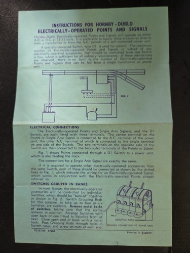 Instructions for hornby dublo - hornby,
