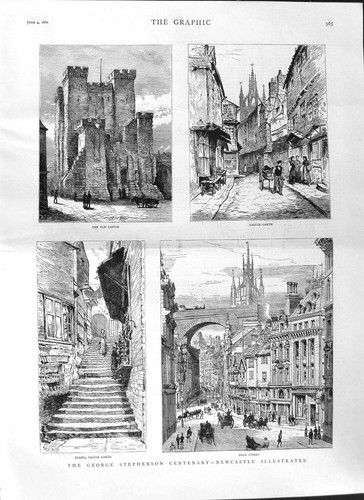 Original old antique print - antique,