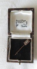 Vintage / antique mourning stick pin in vintage/antique box  -Keighley interest