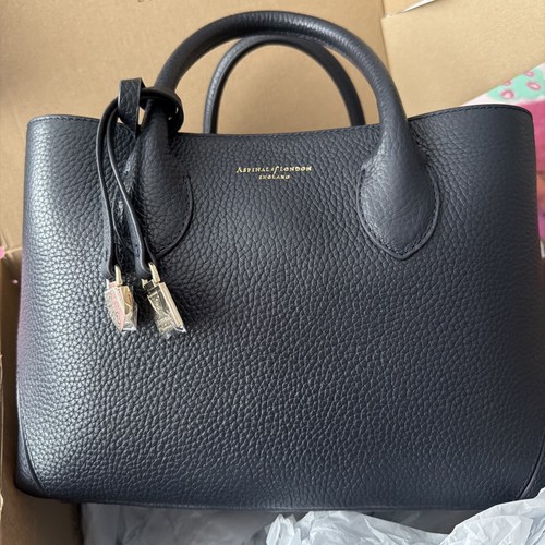 Aspinal navy pebble - pebble, midi