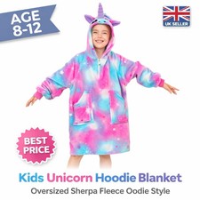 Kids Unicorn Hoodie Blanket