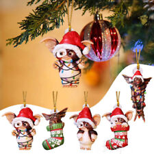 5pcs/set Christmas Tree Gremlins Santa Hat Pendant Ornament Hanging Figurine