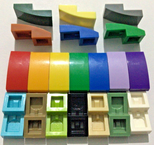 Lego slope curved bricks - curved,